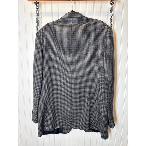 Oscar de la Renta Wool Mens Suit Tweed Gray Single Breasted Blazer Sports Sz 44L - Picture 2 of 6